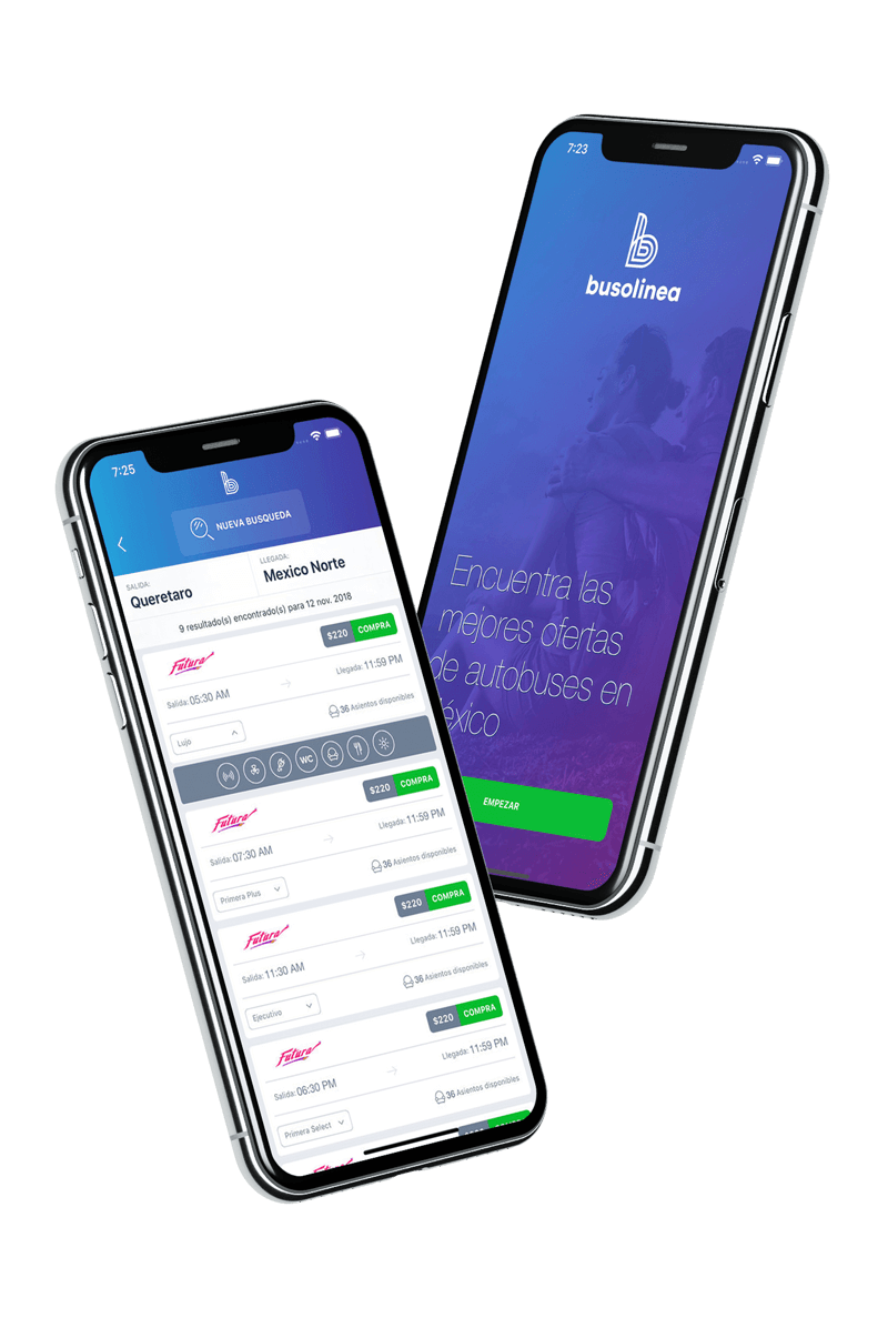 Busolinea mobile screens